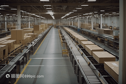 工廠產品裝配線運輸現場紀實